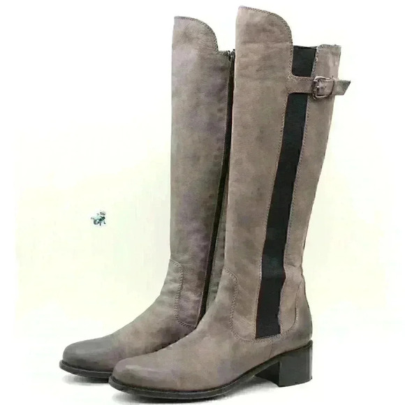 Donald Pliner Muriel Women's Brown Distressed Leather Knee High Boots Size US 10